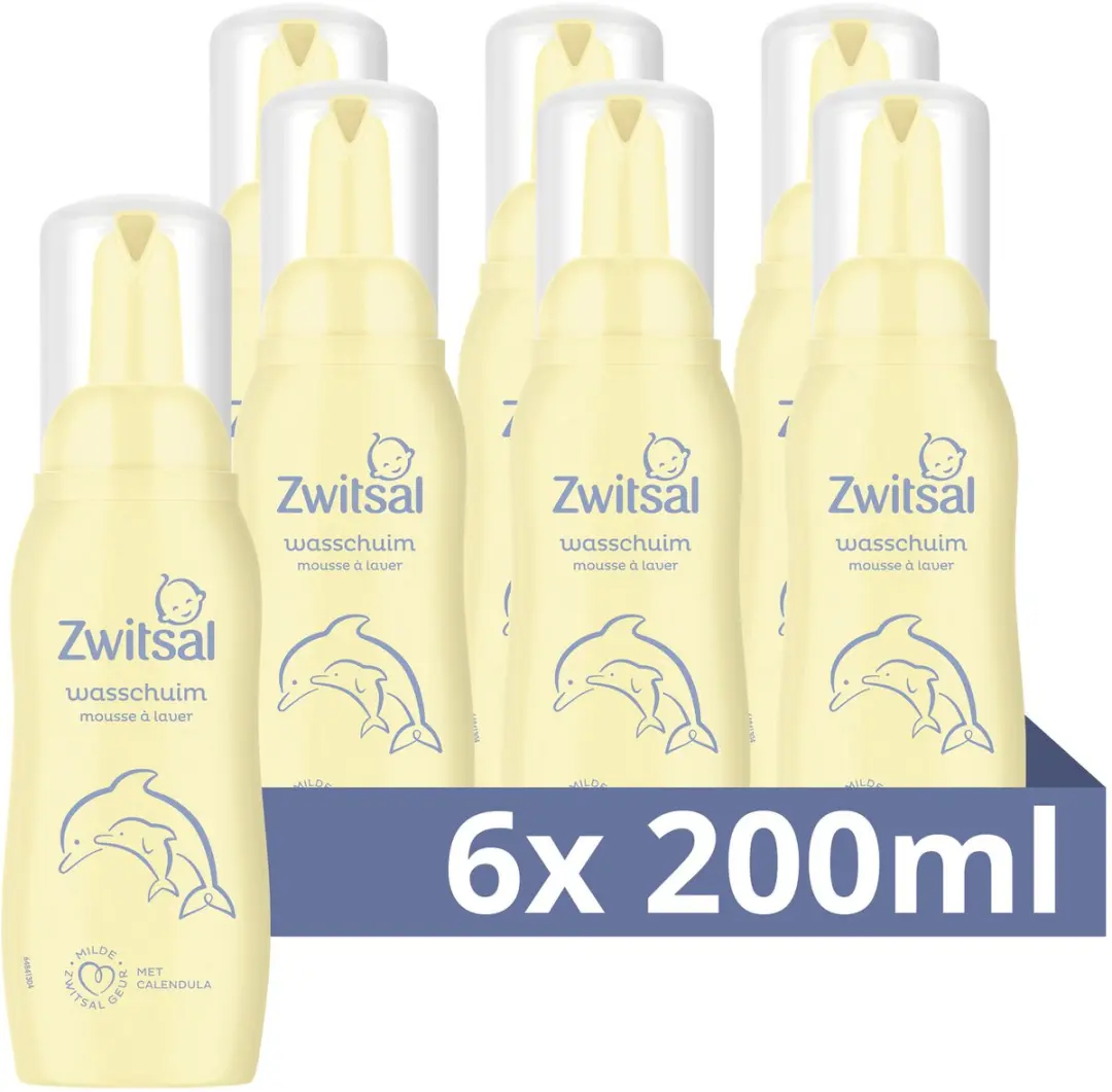 Zwitsal Baby Wasschuim 6x200ml