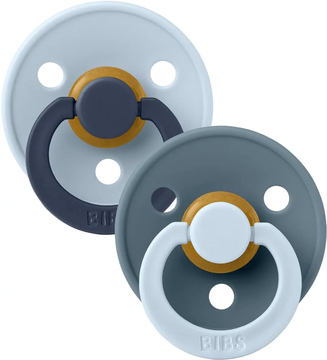 BIBS Studio Fusion Fopspeen - 2 Stuks - Baby Blue/Petrol