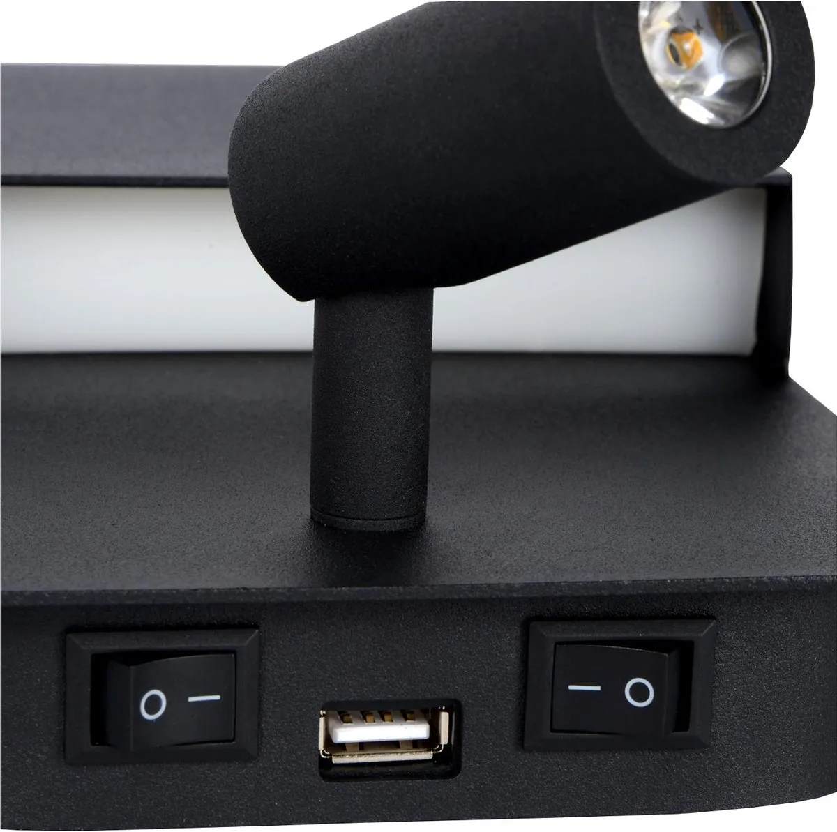Lucide Boxer LED Bedlamp/Wandlamp 3000K - Zwart