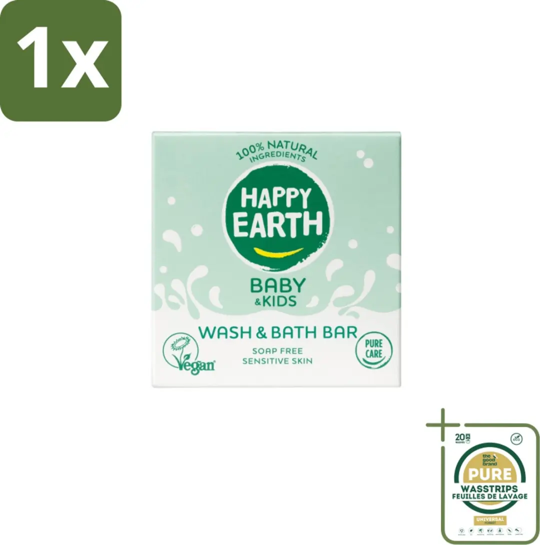 Happy Earth Wash & Bath Bar Baby 50g