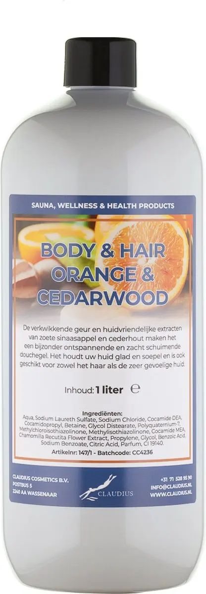 Splashbox Cosmetics Sweet Orange & Cedarwood Body & Hair 1L