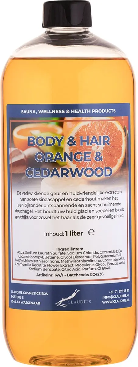 Splashbox Cosmetics Sweet Orange & Cedarwood Body & Hair 1L