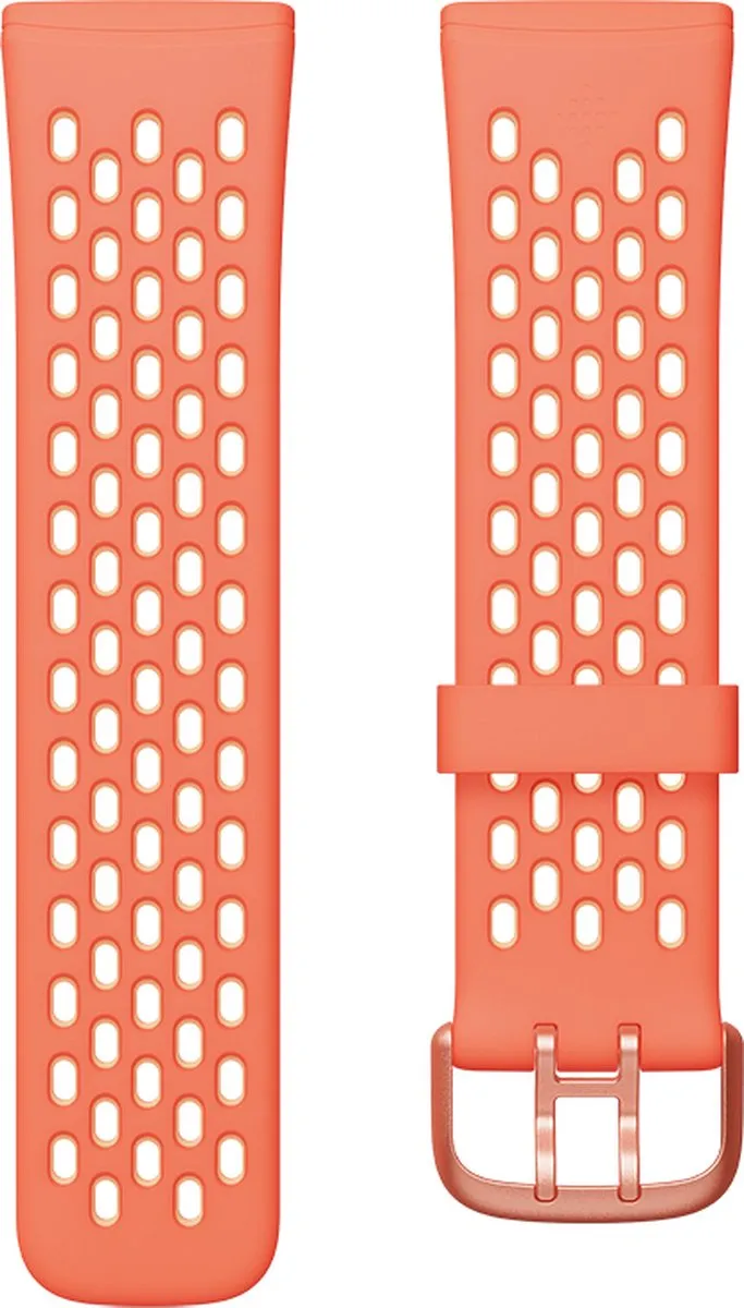 Fitbit Sportbandje FB174SBCRPKL - L - Tweekleurig Oranje/Roze