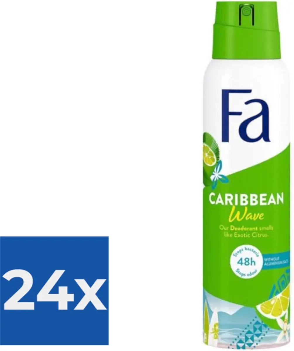 Fa Deospray Caribbean Lemon 150ml - 24 Stuks