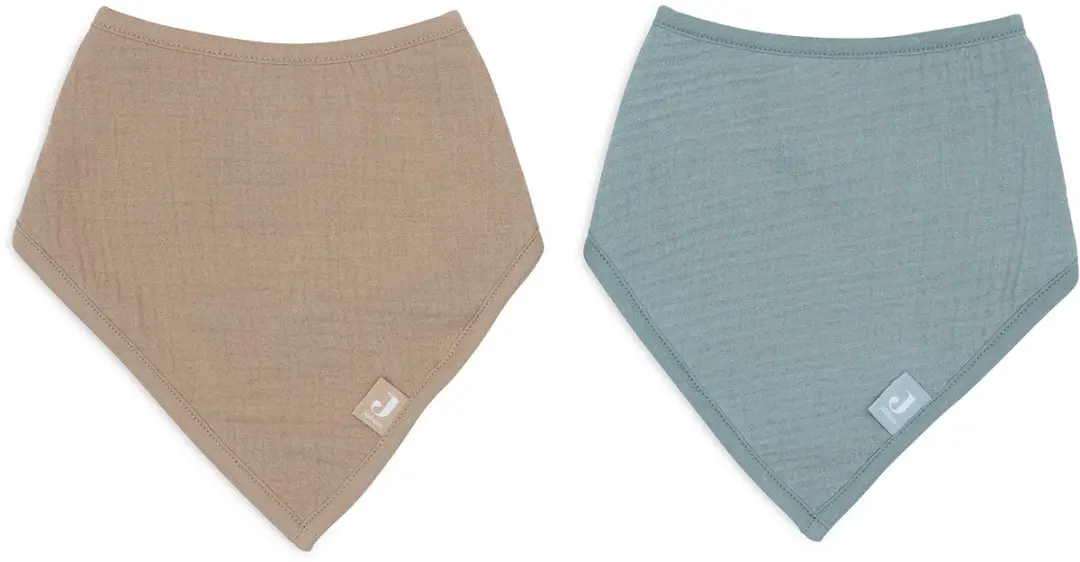 Jollein Baby Slab Bandana Hydrofiel - 2 Stuks Sea Green/Biscuit