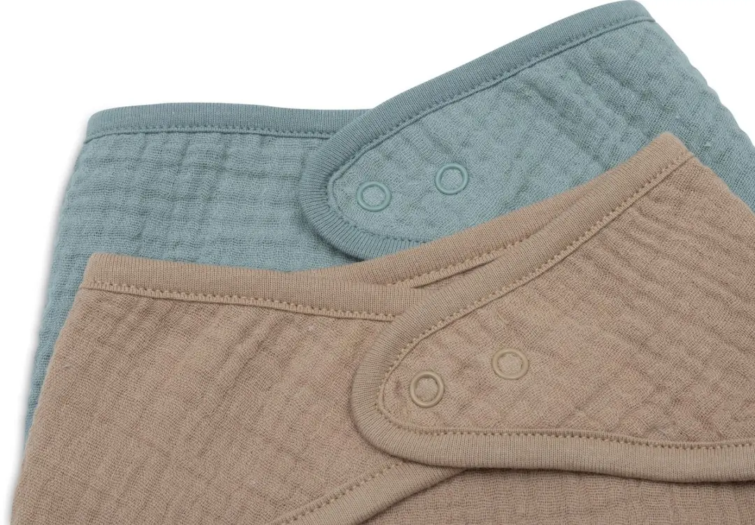 Jollein Baby Slab Bandana Hydrofiel - 2 Stuks Sea Green/Biscuit