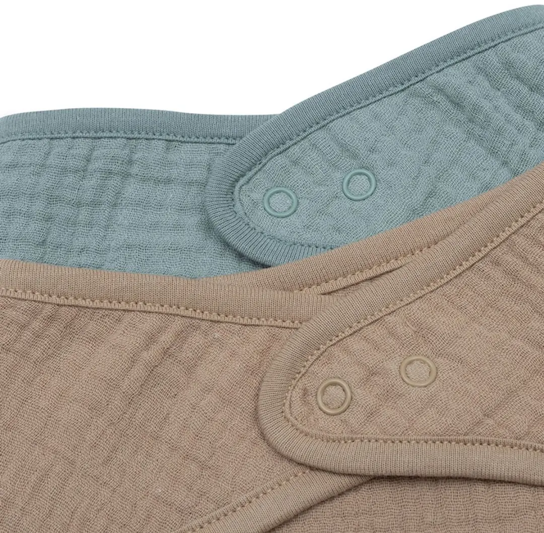 Jollein Baby Slab Bandana Hydrofiel - 2 Stuks Sea Green/Biscuit