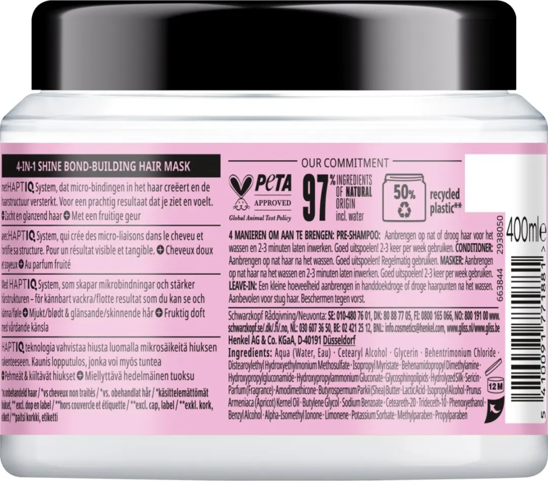 Gliss Liquid Silk Haarmasker 2400ml - 6x400ml