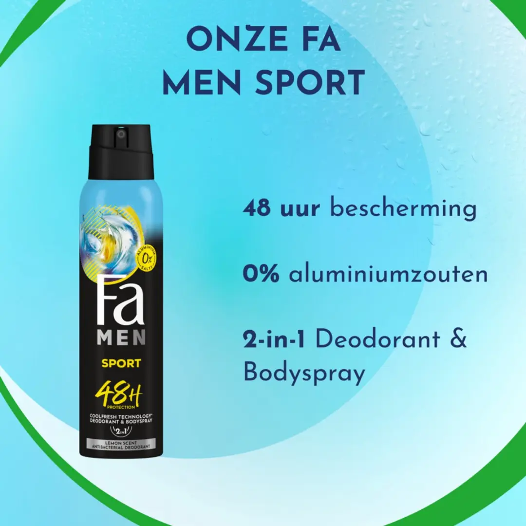 Fa Men Sport Deodorant 150ml - 6 Stuks