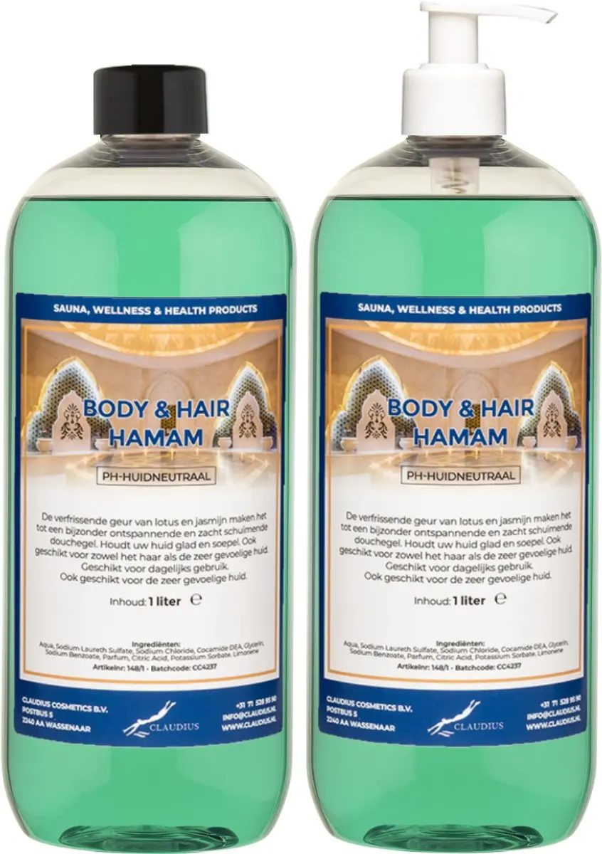 Splashbox Cosmetics Body & Hair Hamam 1L - 2 Stuks