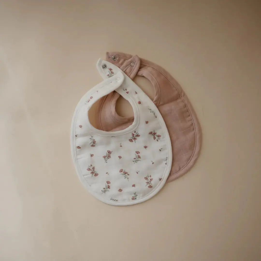 Mushie Mousseline Slab - Blush/Pink Floral