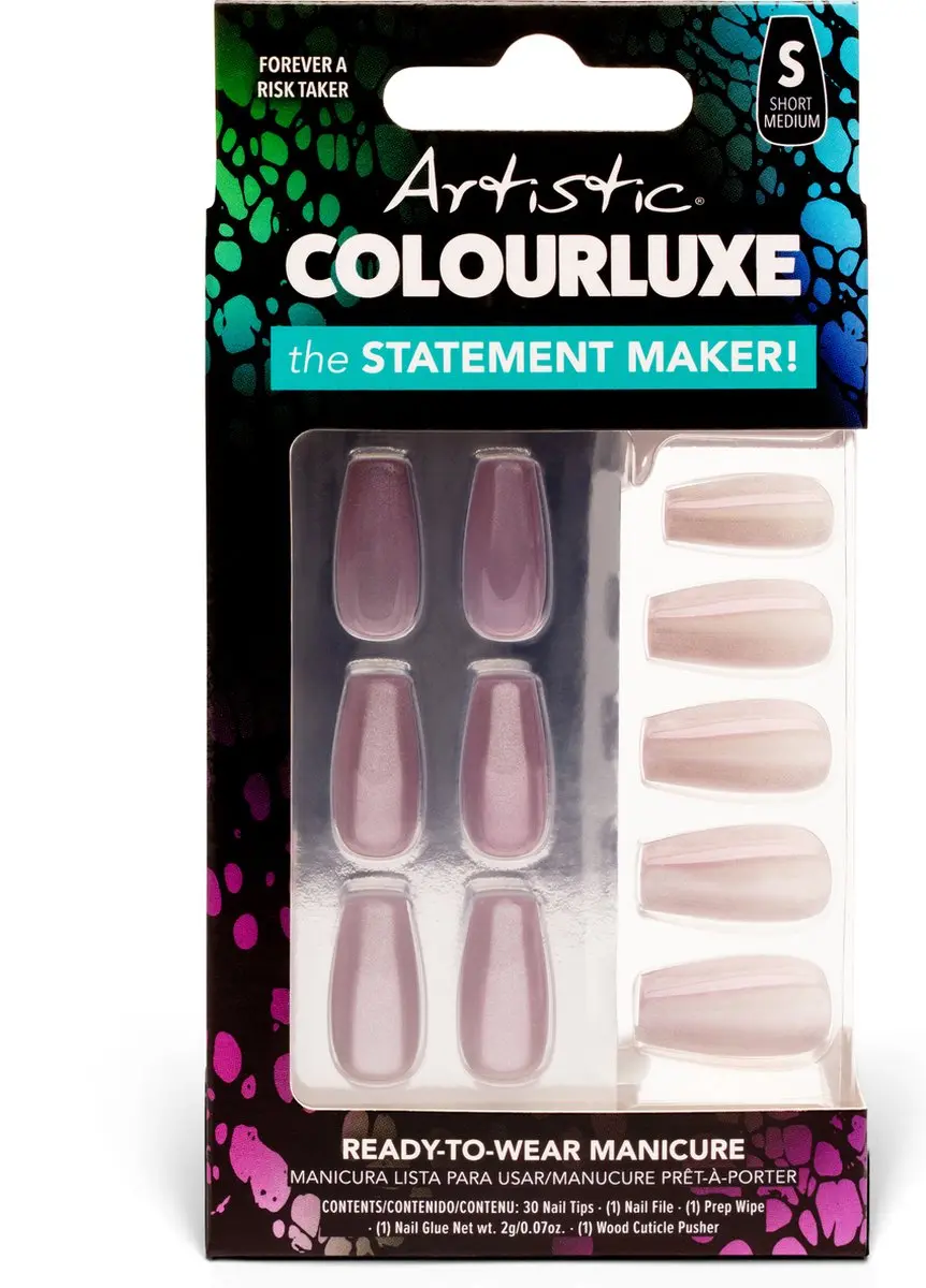 Artistic Nail Design Colourluxe Press On Tips Forever A Risk Taker - 30 Stuks