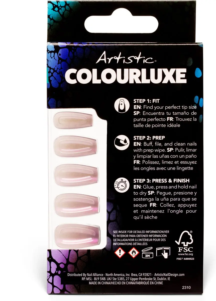 Artistic Nail Design Colourluxe Press On Tips Forever A Risk Taker - 30 Stuks