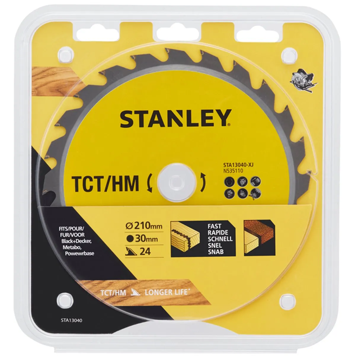 Stanley STA13040-XJ Zaagblad 210mm 24 Tanden