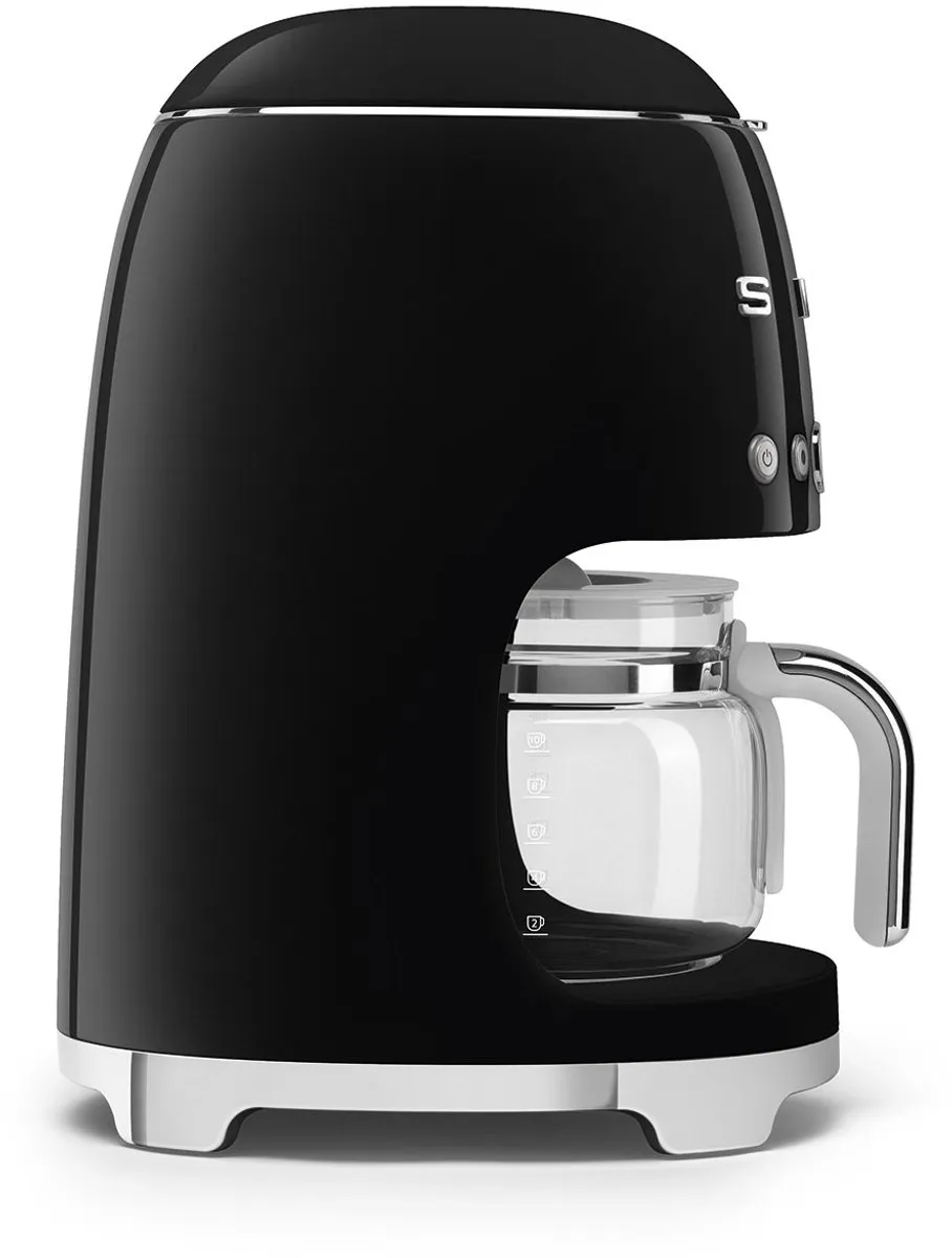 Smeg DCF02BLEU Filterkoffiemachine - 10 Kopjes - 1,4L - Zwart