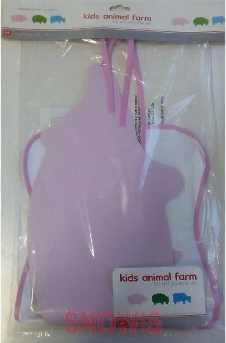 Present Time Roze Kids Animal Farm Slab & Placemat