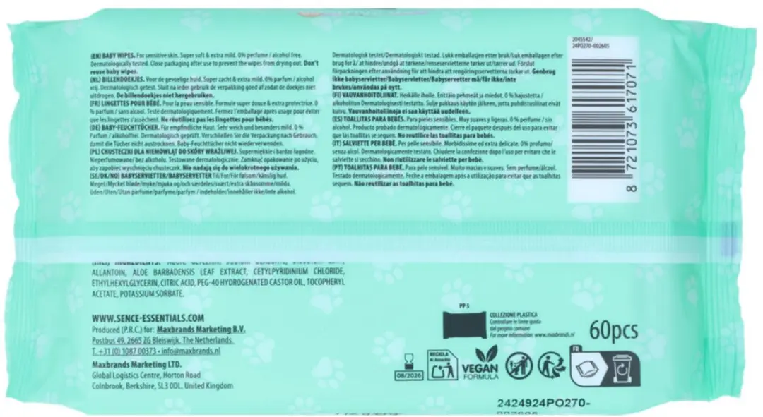 Sence Baby Wipes Sensitive 1440 Stuks