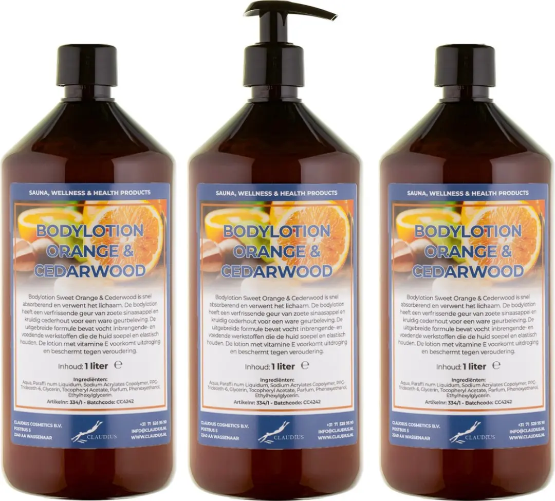 Splashbox Cosmetics Bodylotion Sweet Orange & Cedarwood 3L