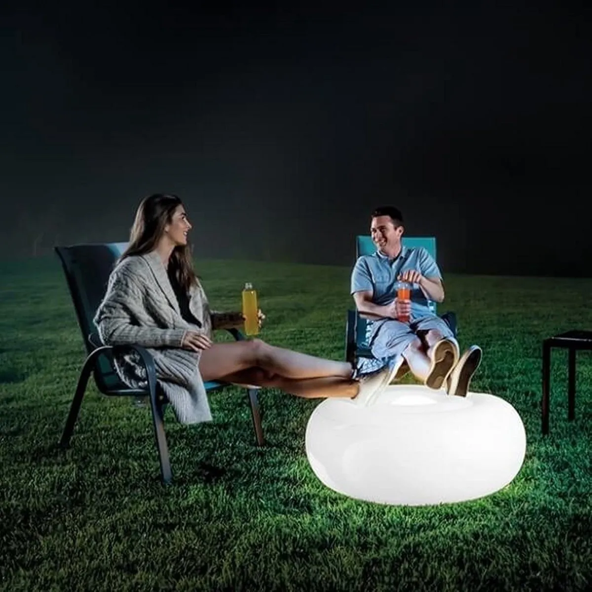 Intex 68697 Opblaasbare LED-Verlichting Poef 86cm