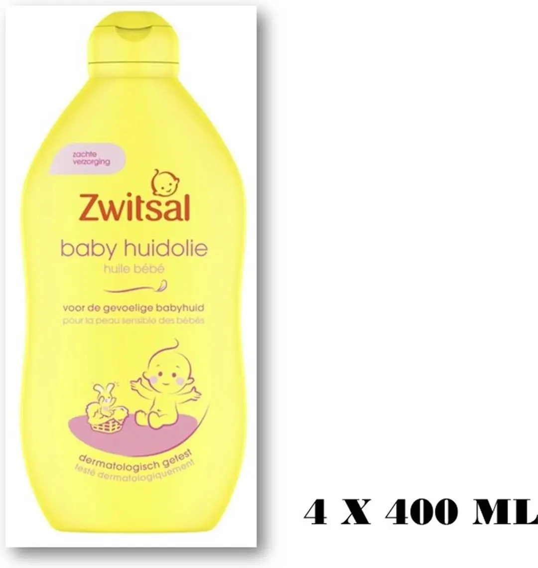 Zwitsal Baby Huidolie 400ml - 4 Stuks