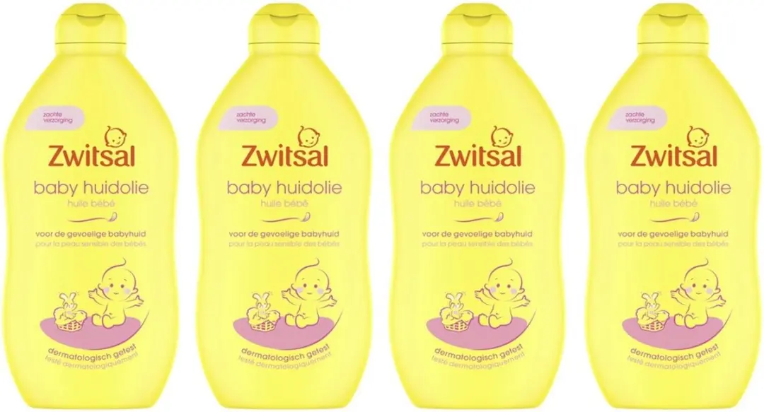 Zwitsal Baby Huidolie 400ml - 4 Stuks