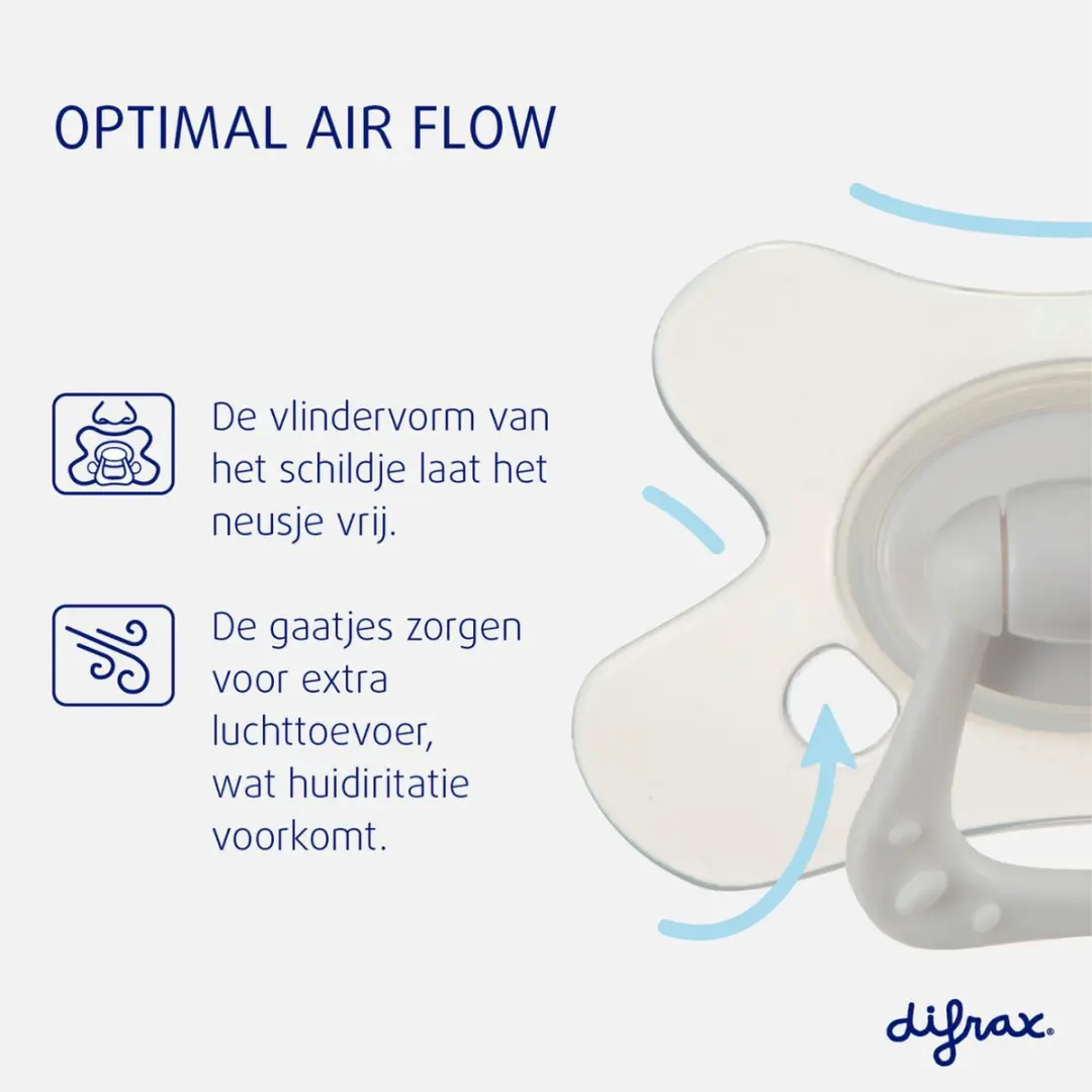 Difrax Natural Speen Woezel & Pip 12+ Maanden - Wit/Grijs