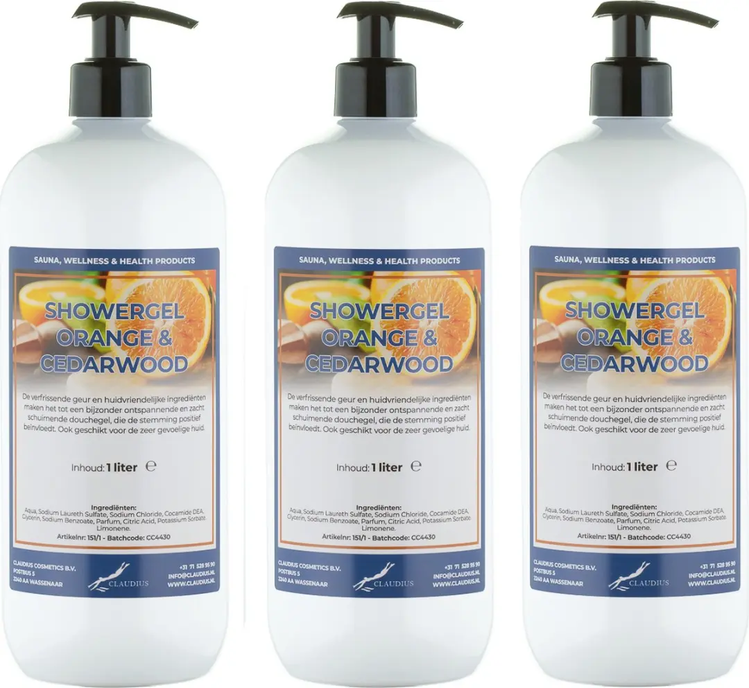 Splashbox Cosmetics Douchegel Sweet Orange & Cedarwood 3x1L