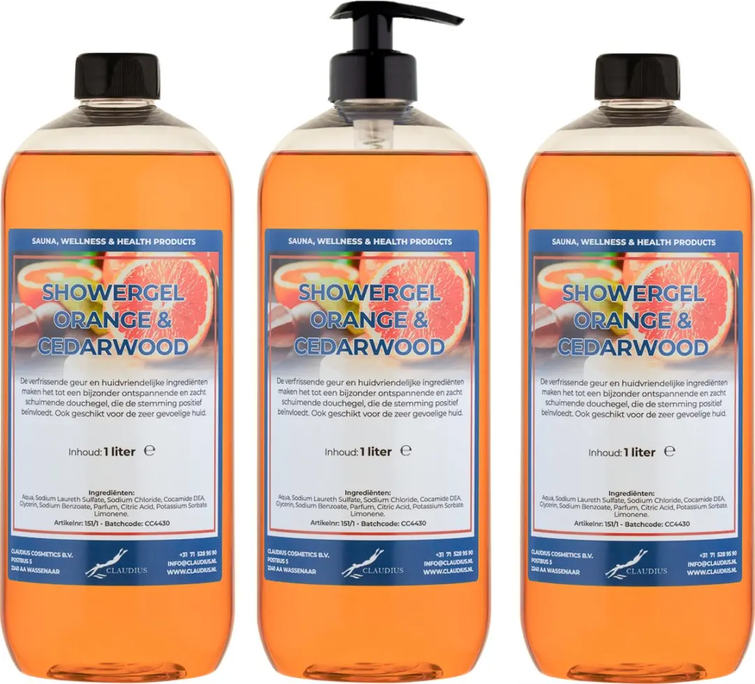 Splashbox Cosmetics Douchegel Sweet Orange & Cedarwood 3x1L
