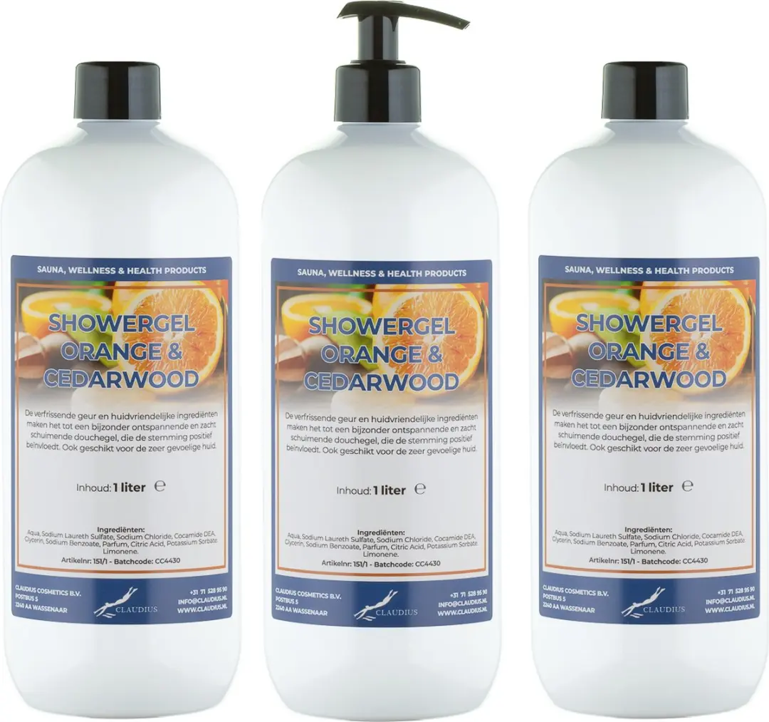 Splashbox Cosmetics Douchegel Sweet Orange & Cedarwood 3x1L
