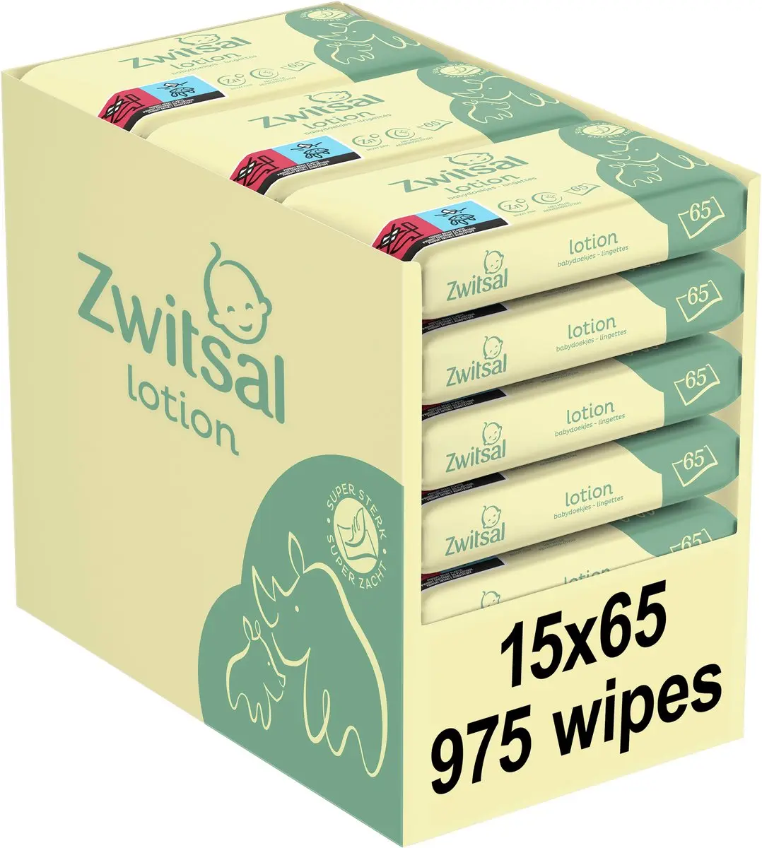 Zwitsal Lotion Billendoekjes 975 Stuks (15x65)