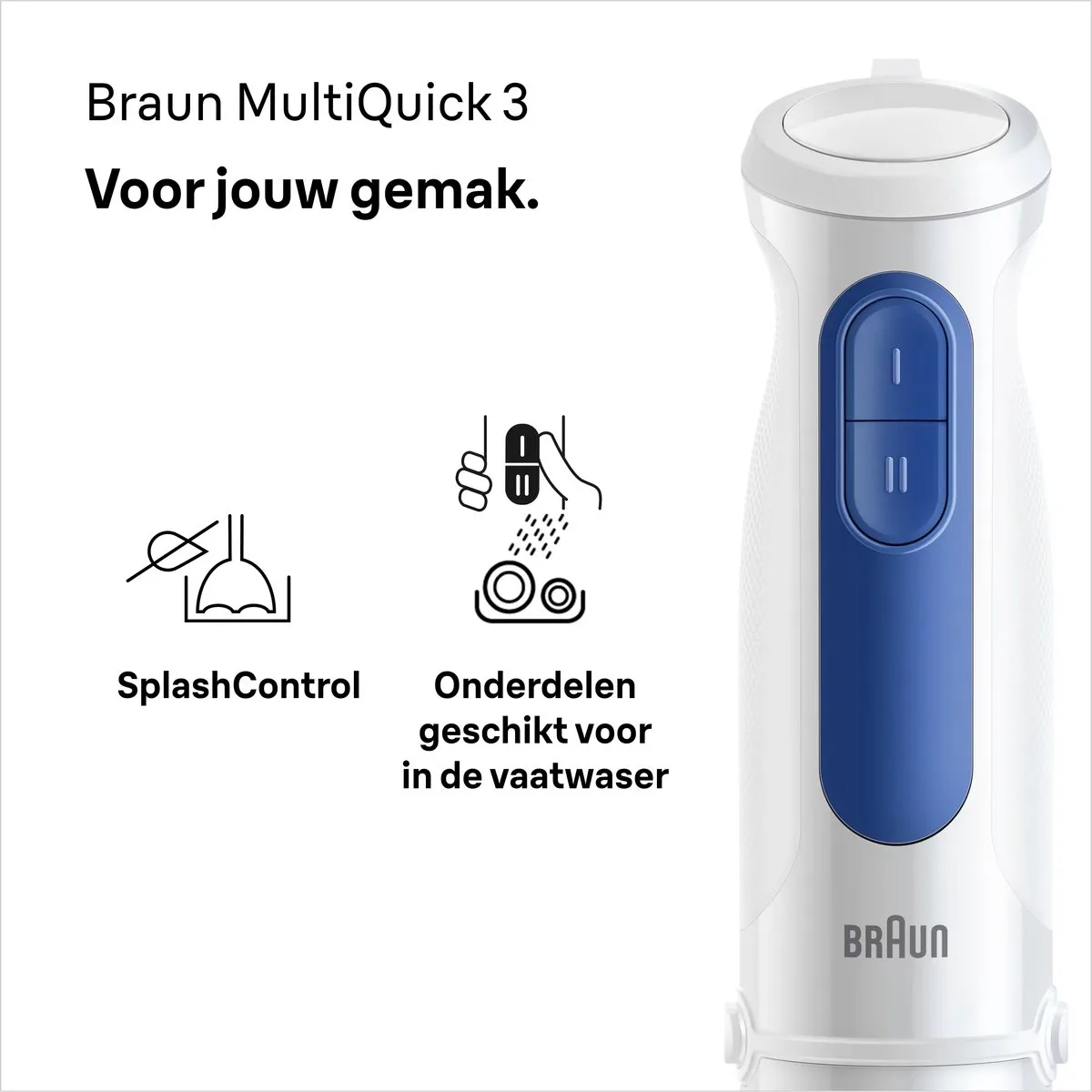 Braun Multiquick 3 - MQ30.202M - Staafmixer - 2 snelheden