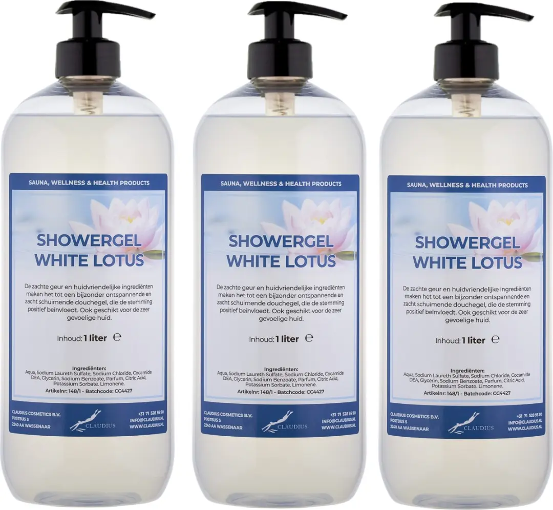 Splashbox Cosmetics White Lotus Douchegel 1L - 3 Stuks