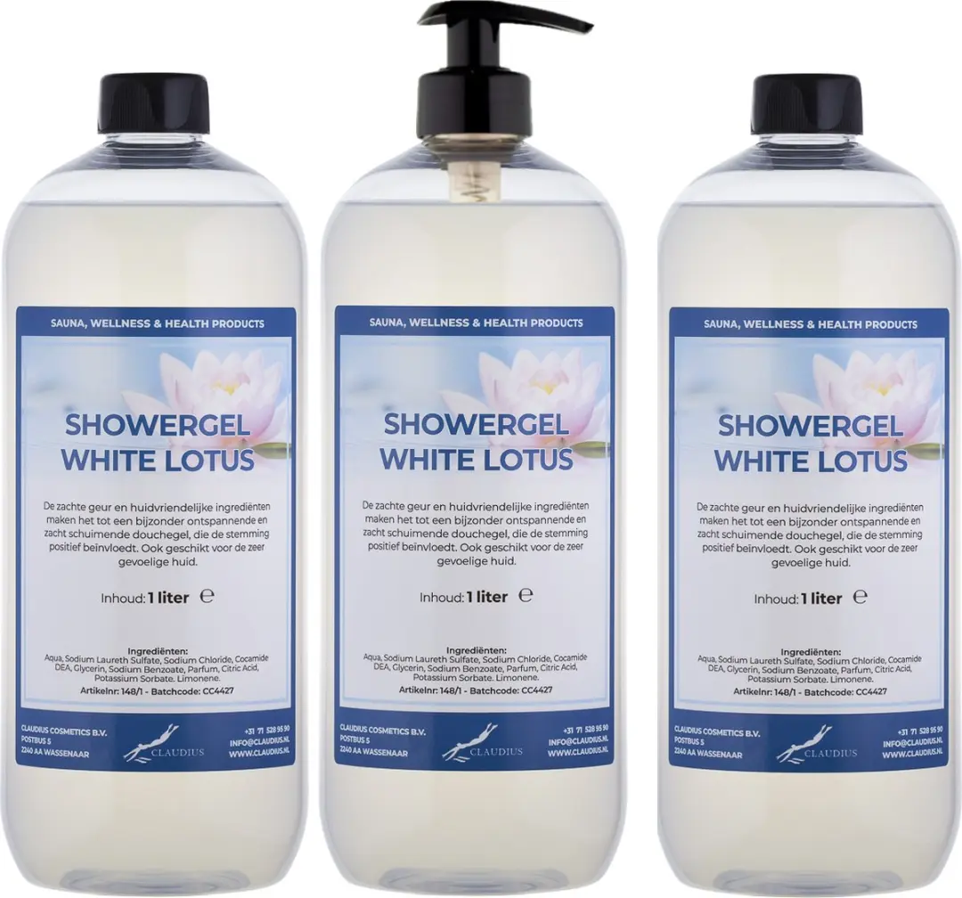 Splashbox Cosmetics White Lotus Douchegel 1L - 3 Stuks