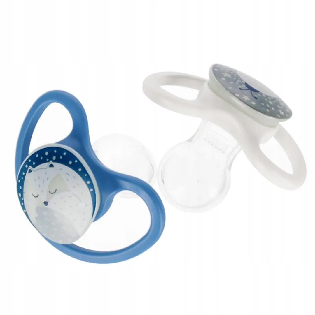 NUK Space Night Siliconen Fopspenen 2 Stuks - Blauw