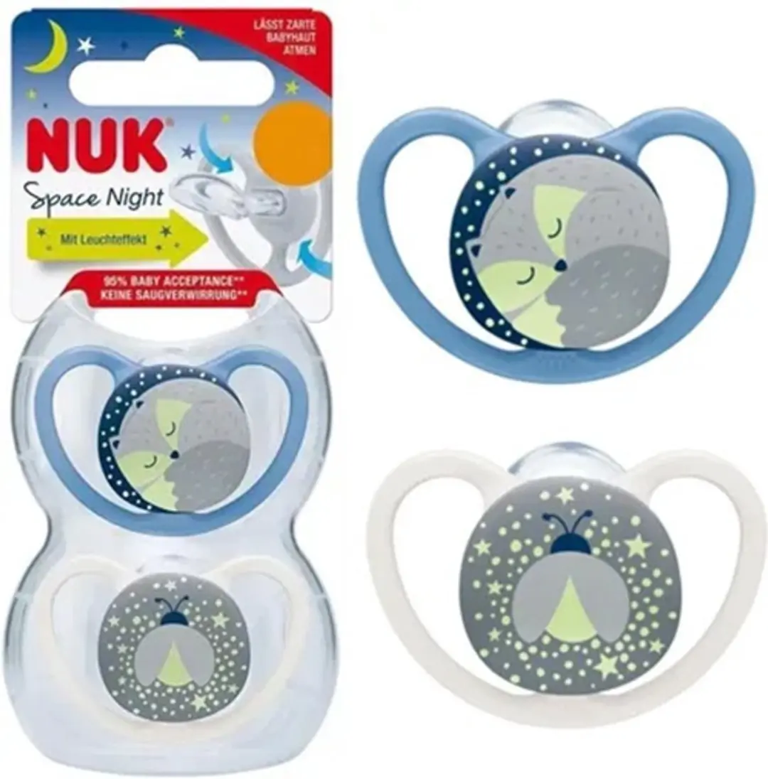 NUK Space Night Siliconen Fopspenen 2 Stuks