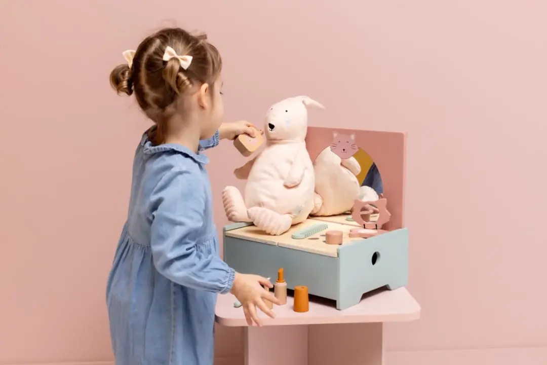 Trixie Houten Make-up Tafel AllAnimals - Roze - afbeelding 6 van 6