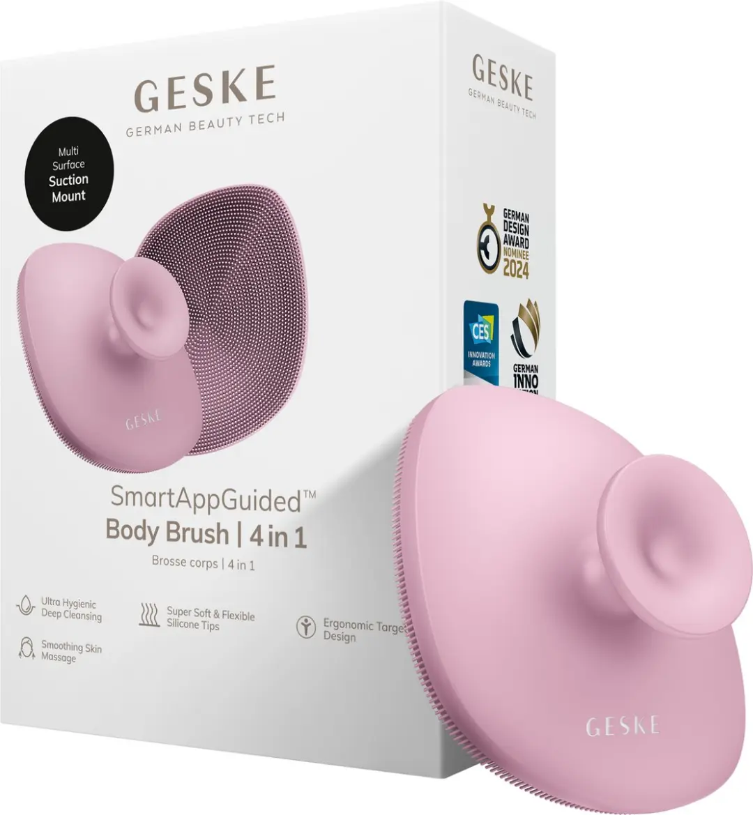 GESKE Body Brush 4-in-1 Reinigingsborstel - Zacht Siliconen - Wit