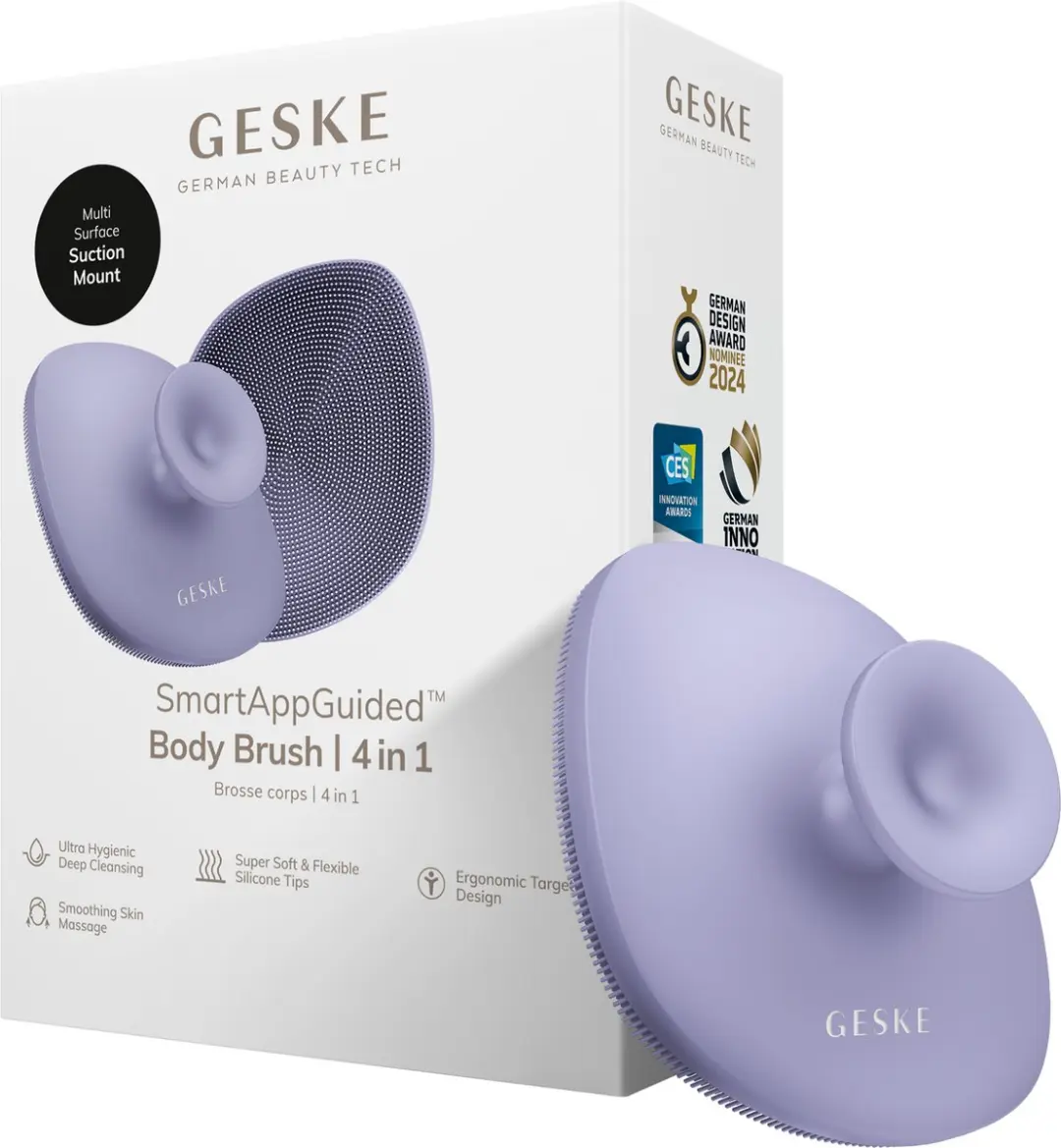 GESKE Body Brush 4-in-1 Reinigingsborstel - Zacht Siliconen - Wit