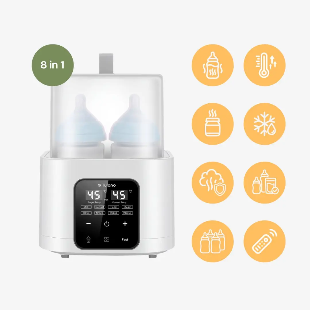 Tulano Ellie 55 Flessenwarmer - 8-in-1 Sterilisator - Wit