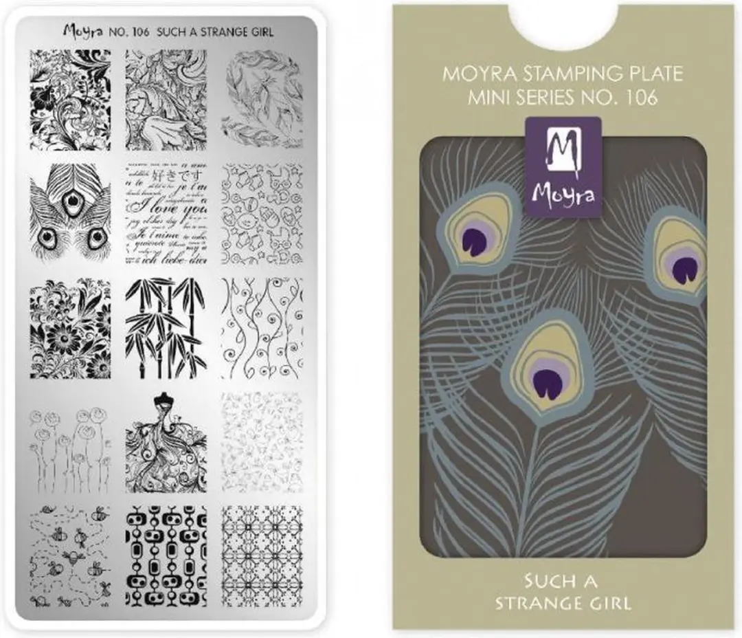 Moyra Mini Stamping Plate M106 Such a Strange Girl