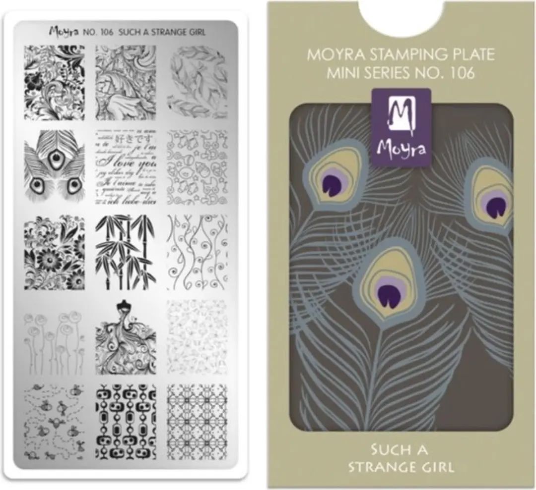 Moyra Mini Stamping Plate M106 Such a Strange Girl
