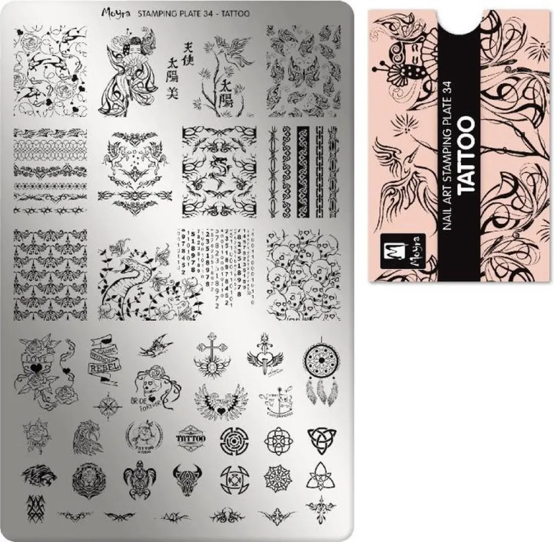 Moyra Stamping Plate 34 Tattoo