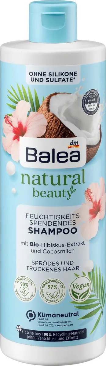 Balea Natural Beauty Shampoo Droog Haar 400ml