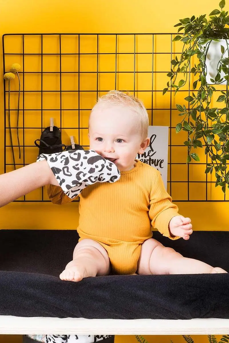 Jollein Leopard Hydrofiel Monddoekjes 3 Stuks - Wit/Zwart