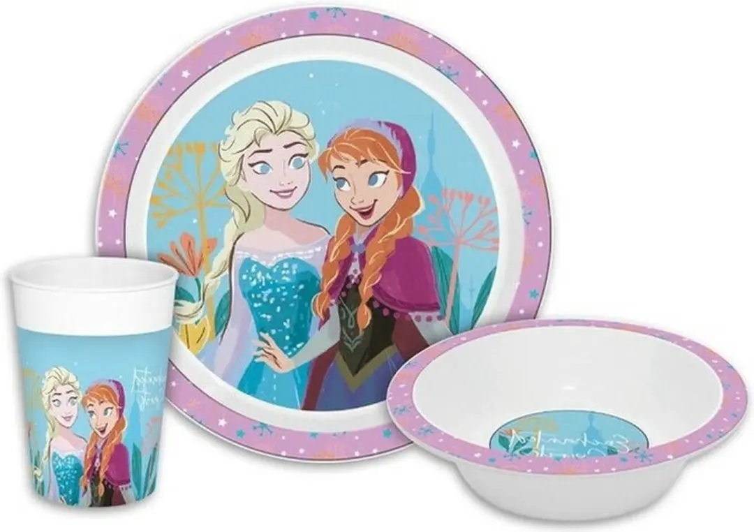 Disney Frozen Kinderontbijtset - 3-delig - Lila