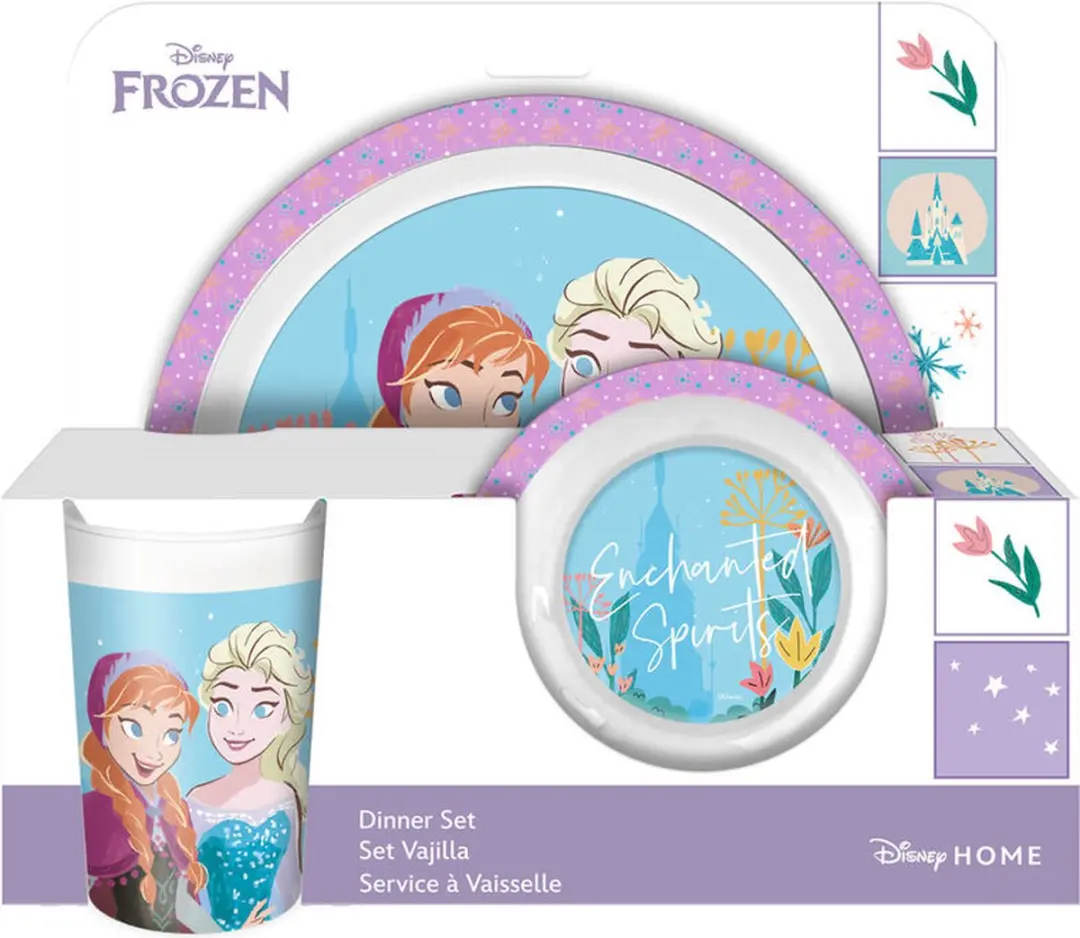 Disney Frozen Kinderontbijtset - 3-delig - Lila