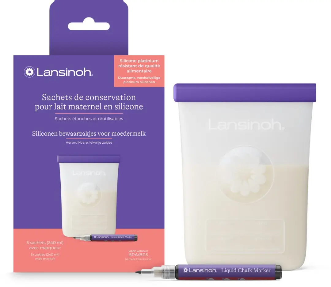 Lansinoh Siliconen Bewaarzakjes Moedermelk 240ml