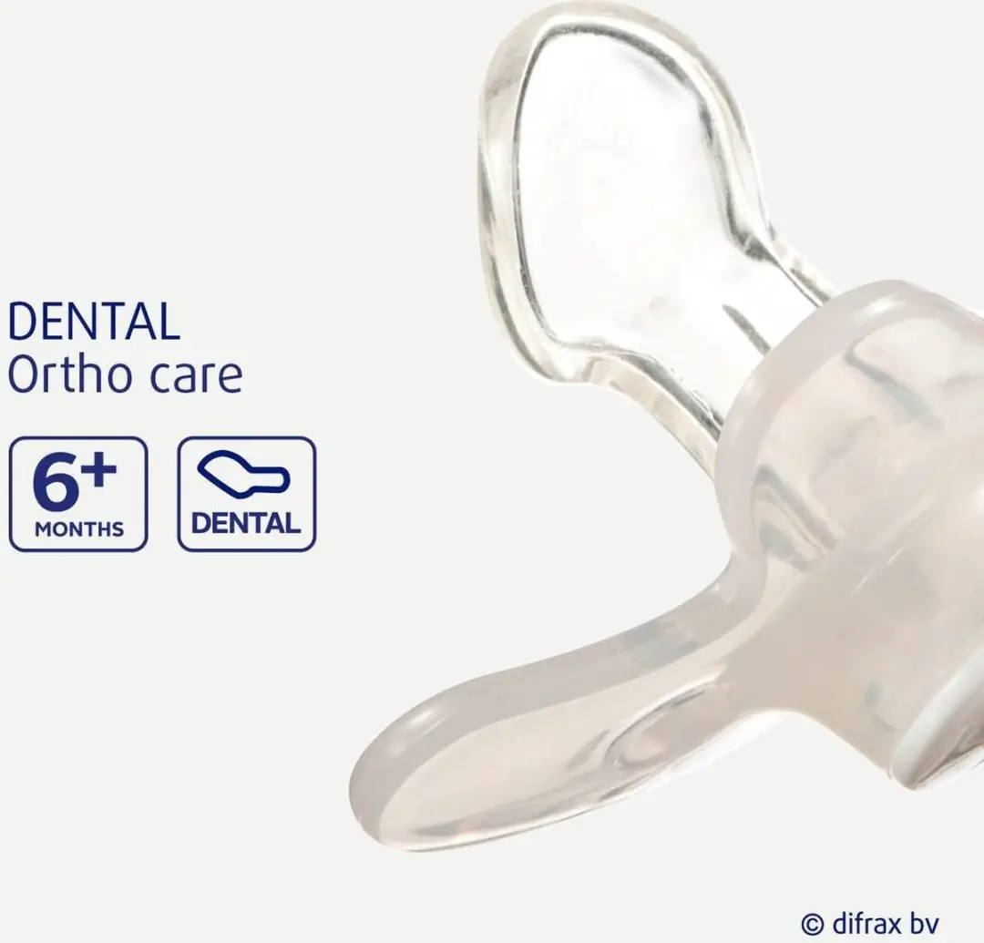 Difrax Fopspeen Dental & Pure 6+ Maanden - Blossom