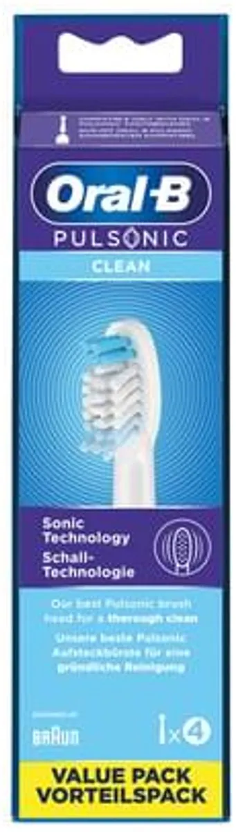 Oral-B Pulsonic SR32-4 Opzetborstels - 4 Stuks - Wit