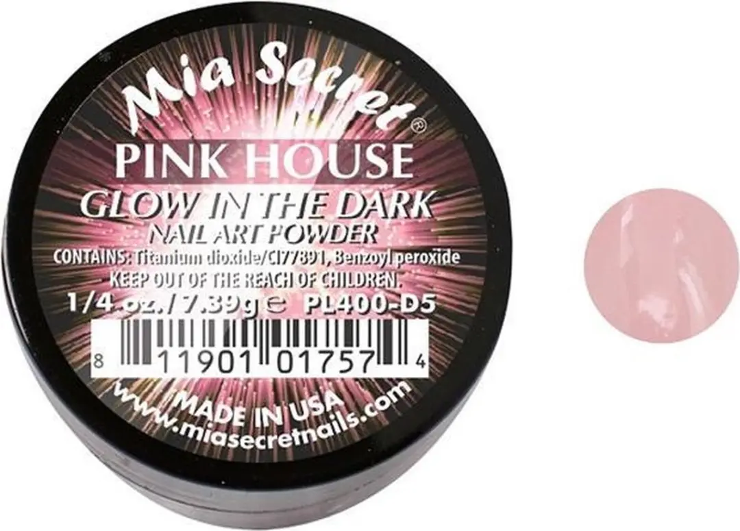 Mia Secret Glow in the Dark Acrylpoeder Roze 7.5ml
